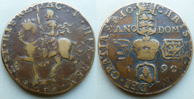 James II 1690 gumoney crown James II 1690 gumoney crown